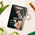 Custom Photo Plaque Music Keychain Long Distance Relationship Gifts