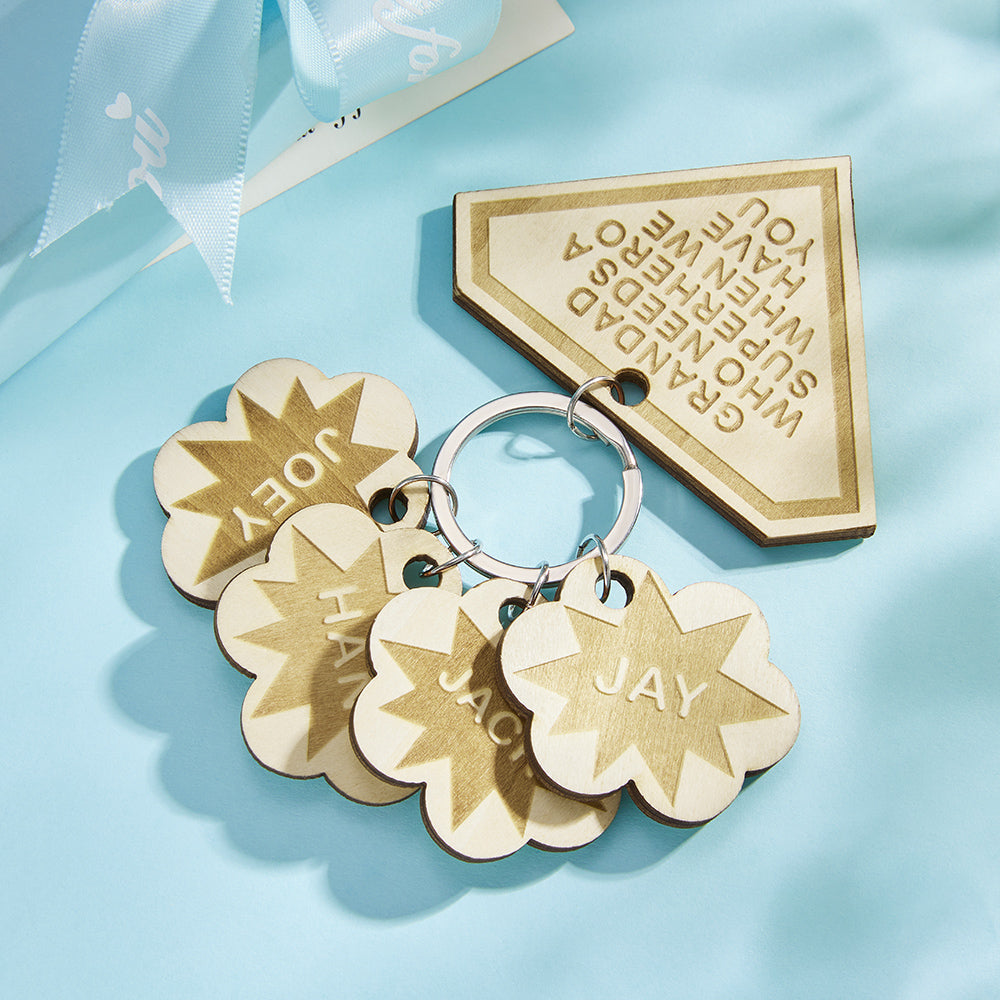 Custom Engraved Keychain Custom Name Diamond Family Gifts