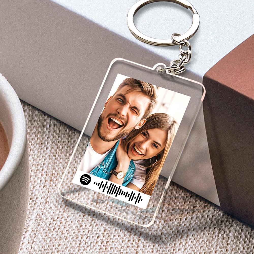 Personalized Keychain Custom Scannable Spotify Code Keychain Memorial Song Gift
