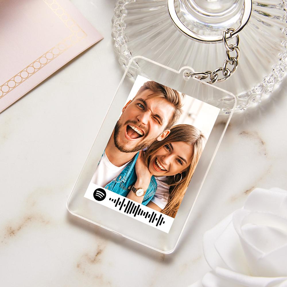 Personalized Keychain Custom Scannable Spotify Code Keychain Memorial Song Gift