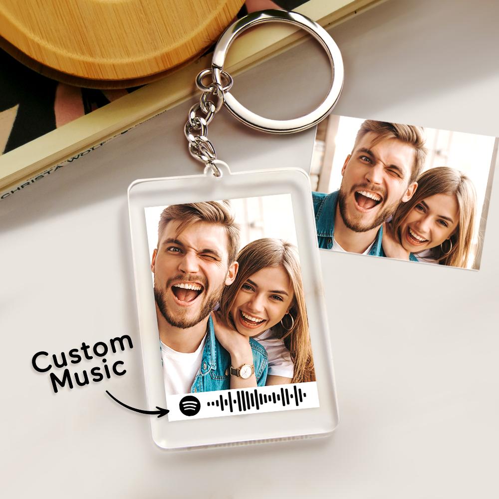 Personalized Keychain Custom Scannable Spotify Code Keychain Memorial Song Gift