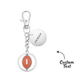 Custom Engraved Keychain American Football Rotatable Pendant Sports Lover Gifts
