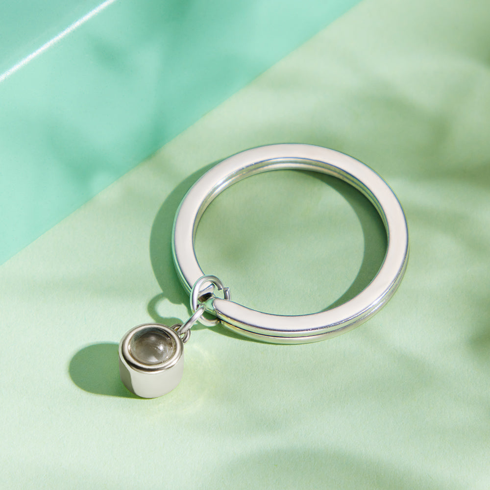 Custom Photo Projection Keychain Personalized Key Ring Exquisite Mother's Day Gifts For Her