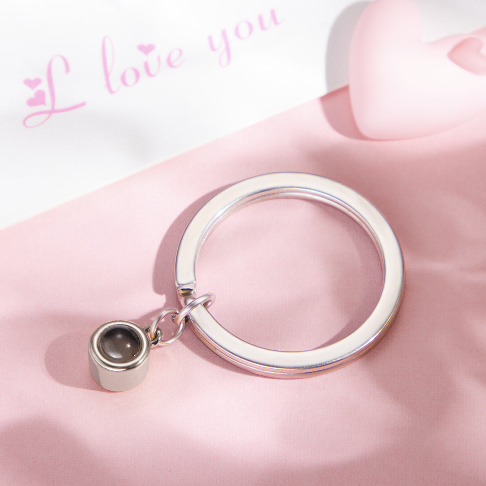Custom Photo Projection Keychain Personalized Key Ring Exquisite Mother's Day Gifts For Her