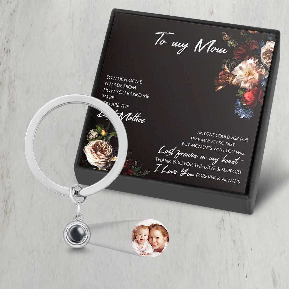 Custom Photo Projection Keychain Personalized Key Ring Exquisite Mother's Day Gifts For Her