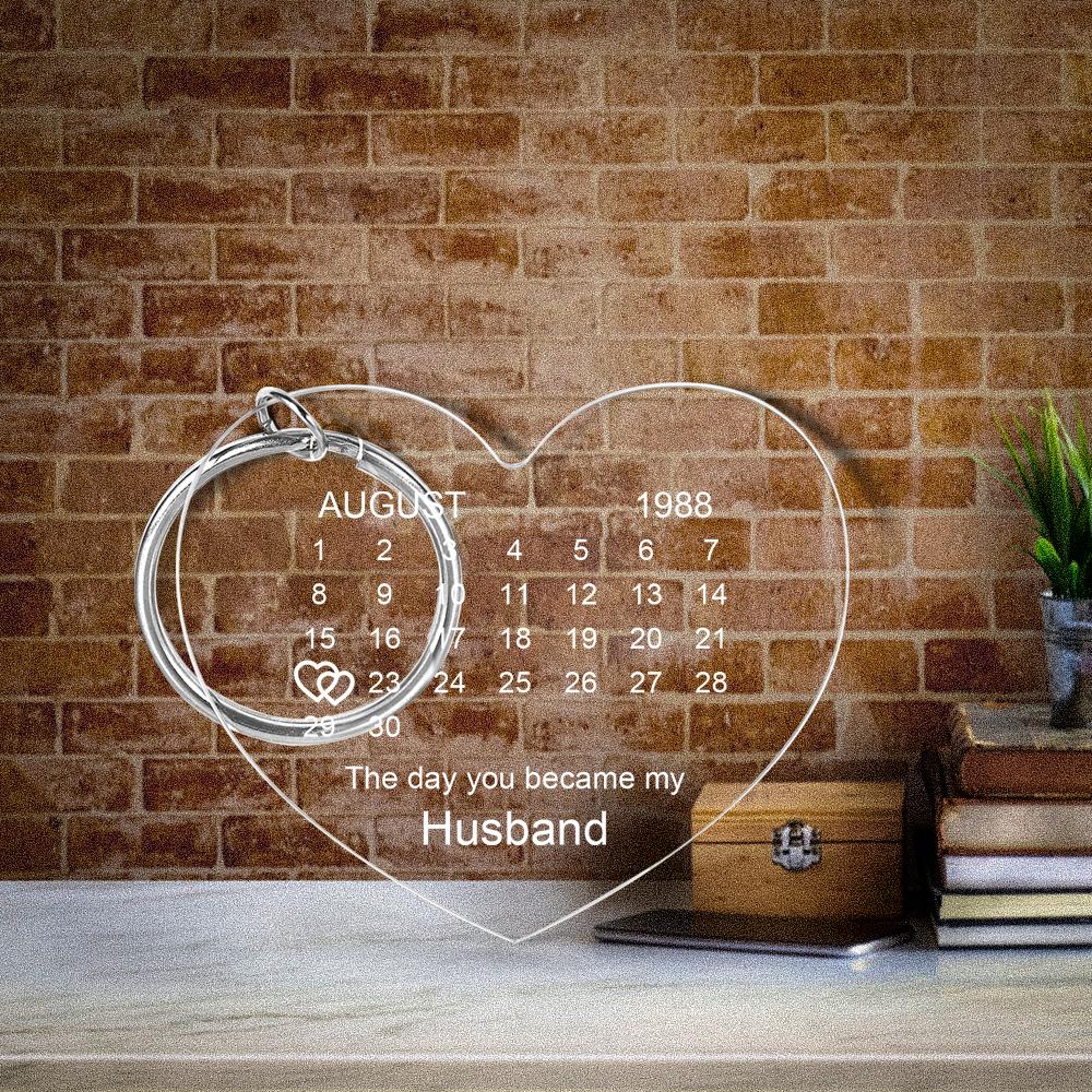 Personalised Calendar Keyring Keychain The Day You Became My Special One Gift Keepsake Engraved Keychain Gifts For Lover