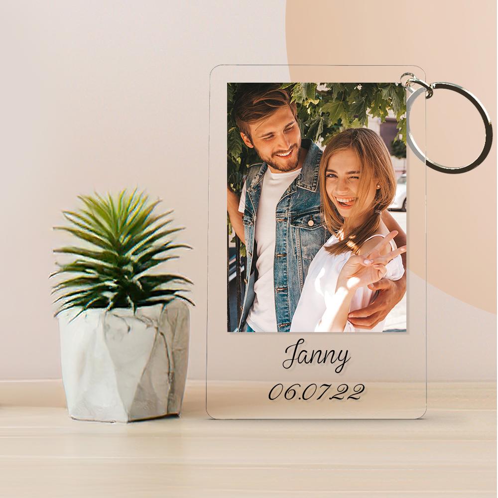 Personalised Photo Keychain Gifts Birthday Farewell Anniversary Valentine Best Friend Sibling Boyfriend