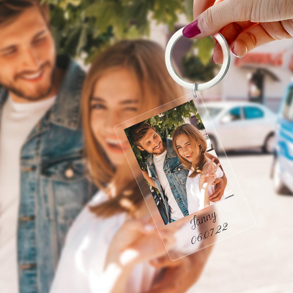 Personalised Photo Keychain Gifts Birthday Farewell Anniversary Valentine Best Friend Sibling Boyfriend