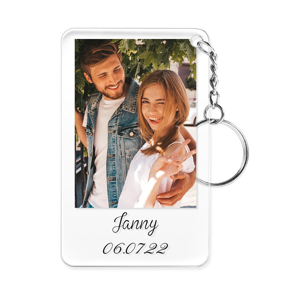 Personalised Photo Keychain Gifts Birthday Farewell Anniversary Valentine Best Friend Sibling Boyfriend