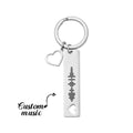 Custom Scannable Music Code Keychain Heart-shaped Creative Gifts