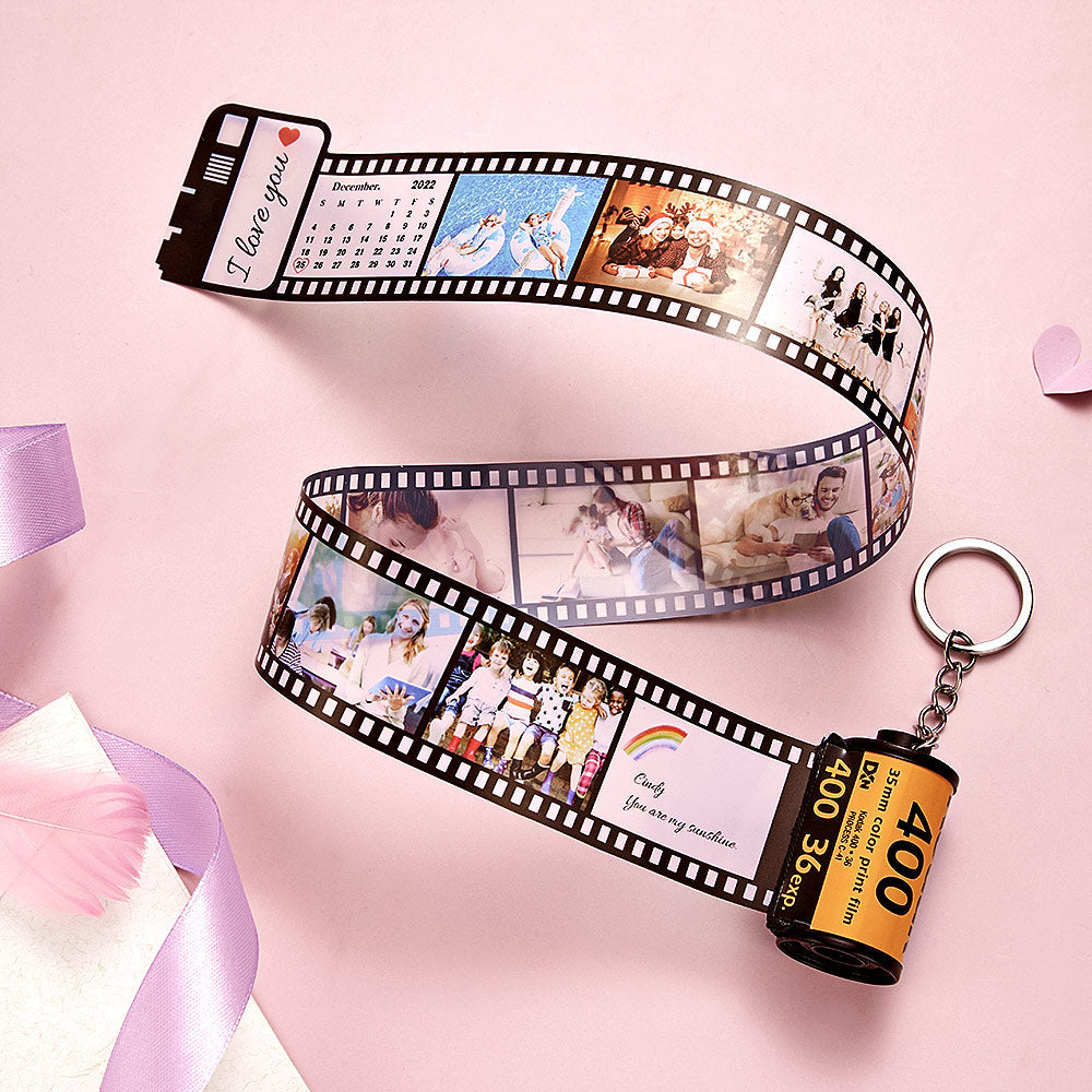 Custom Camera Roll Keychain Personalized Film Keychain Gifts For Lover
