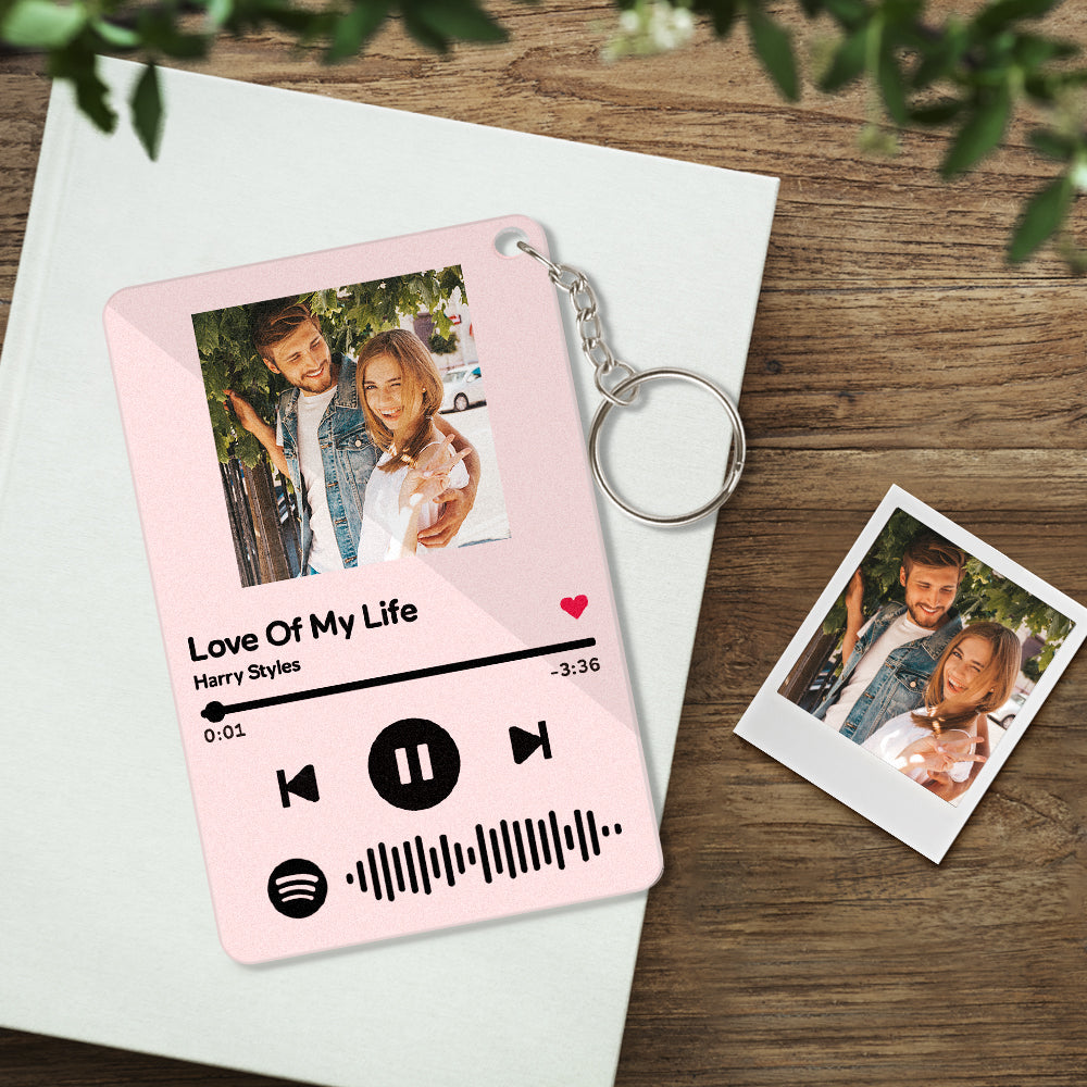 Custom Keychains Scannable Spotify Code Colorful Acrylic Music Gifts