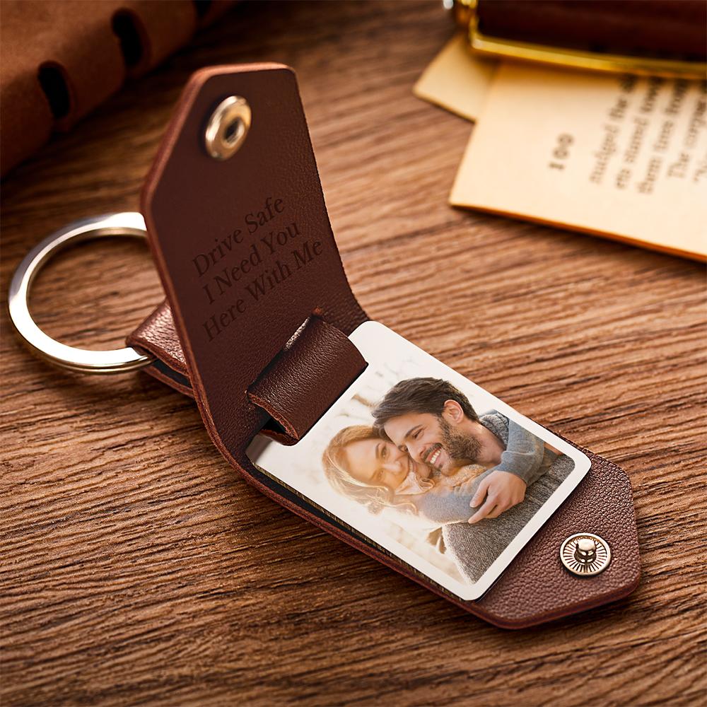 Unique Personalized Husband Boyfriend Anniversary Calendar Date Photo Drive Safe Keychain Engagement Date Calendar Gift