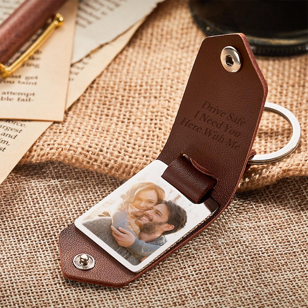 Unique Personalized Husband Boyfriend Anniversary Calendar Date Photo Drive Safe Keychain Engagement Date Calendar Gift