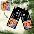 Custom Spotify Photo Keychain With Engraving Keychain Gifts For Couples On Valentine's Day