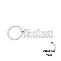 Personalized Name Keychain Custom Letters Stainless Steel  Keychain Unique Gifts for Him