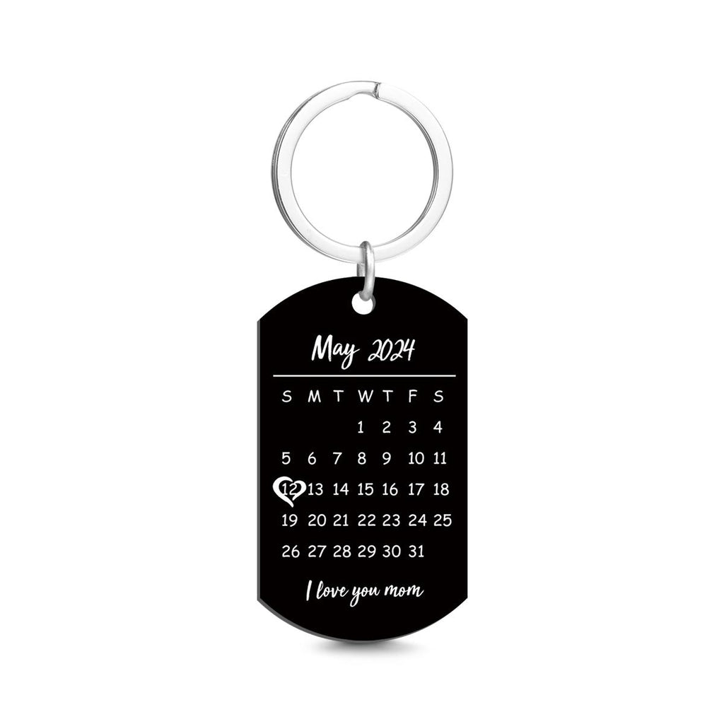 Custom Keychain Photo Calendar Keychain Tag Keychain Gift for Mother