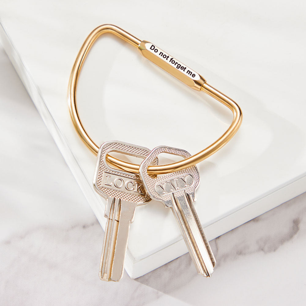 Personalized D Keyring Custom Engraved Camping Carabiner Keychain for Men