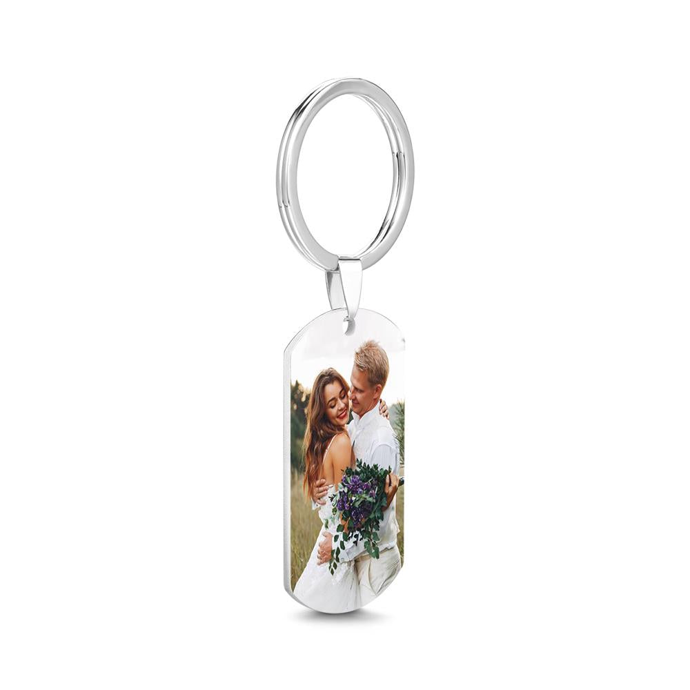 Custom Spotify Keychain with Picture, Custom Scannable Spotify Music Song Code Keychain Personalized Master Custom Picture Keychain
