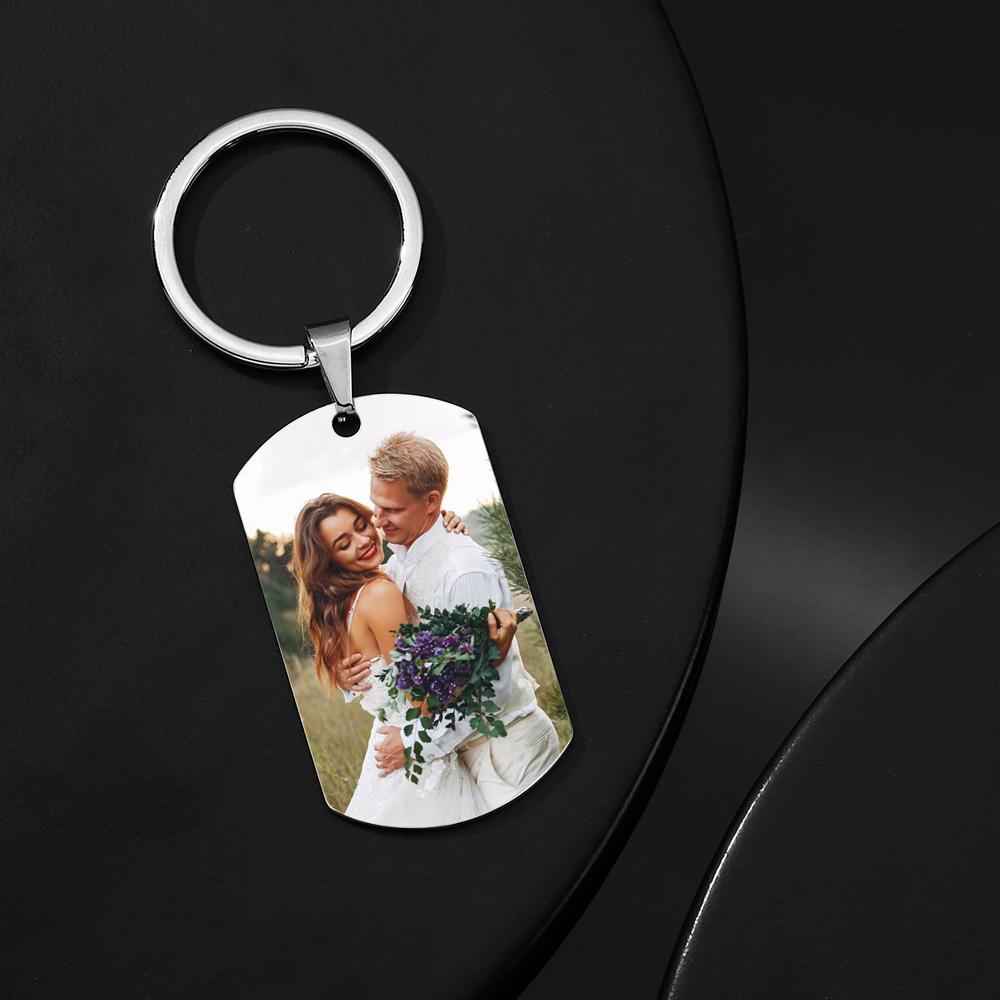 Custom Spotify Keychain with Picture, Custom Scannable Spotify Music Song Code Keychain Personalized Master Custom Picture Keychain