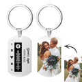 Custom Spotify Keychain with Picture, Custom Scannable Spotify Music Song Code Keychain Personalized Master Custom Picture Keychain