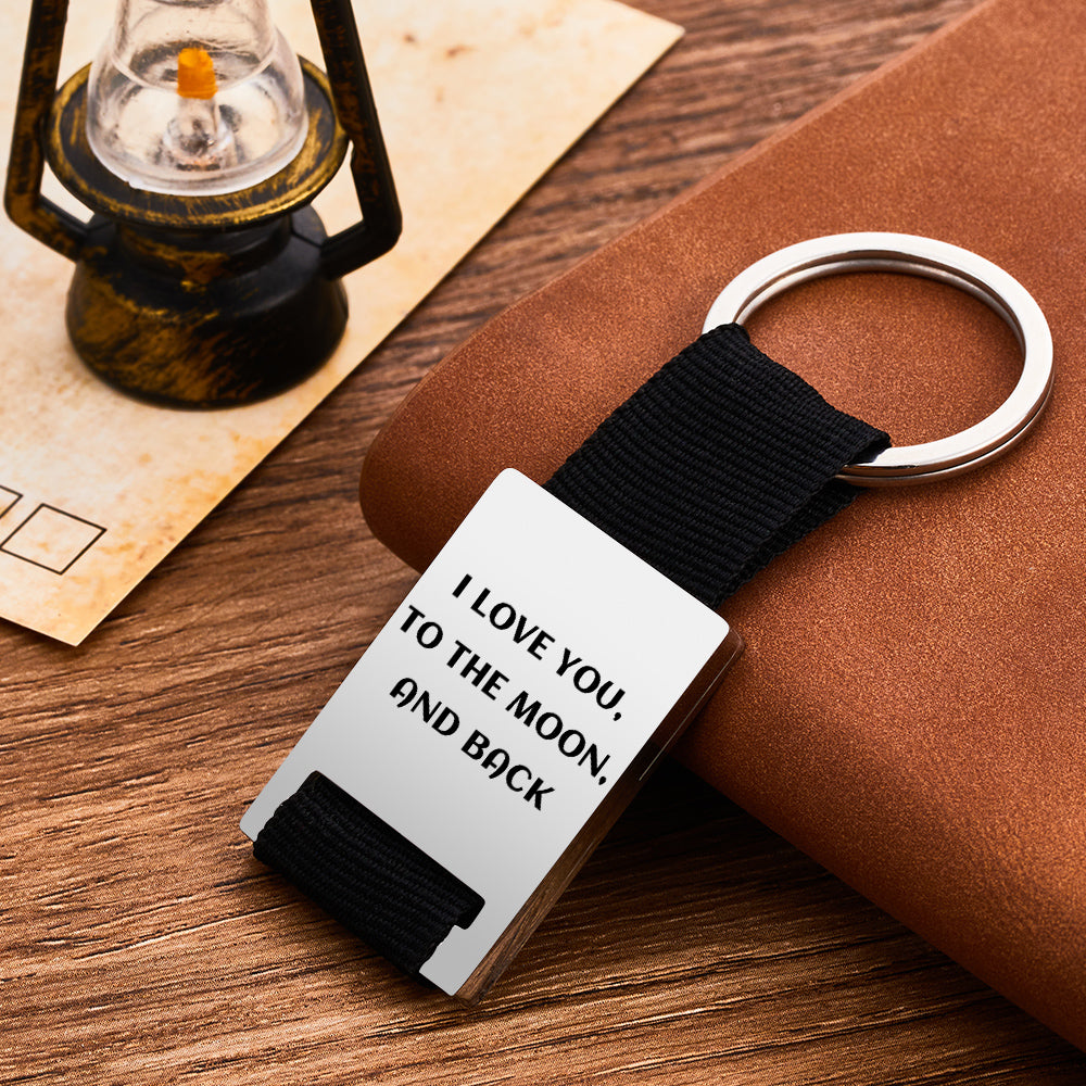 Custom Engraved Spotify Code Keychain Scannable Music Plaque Key Chain for Him