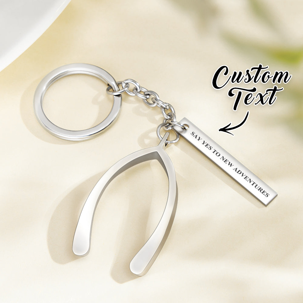 Personalized Engraved Key Chain Unique Custom Pendant Keychain Anniversary Gifts