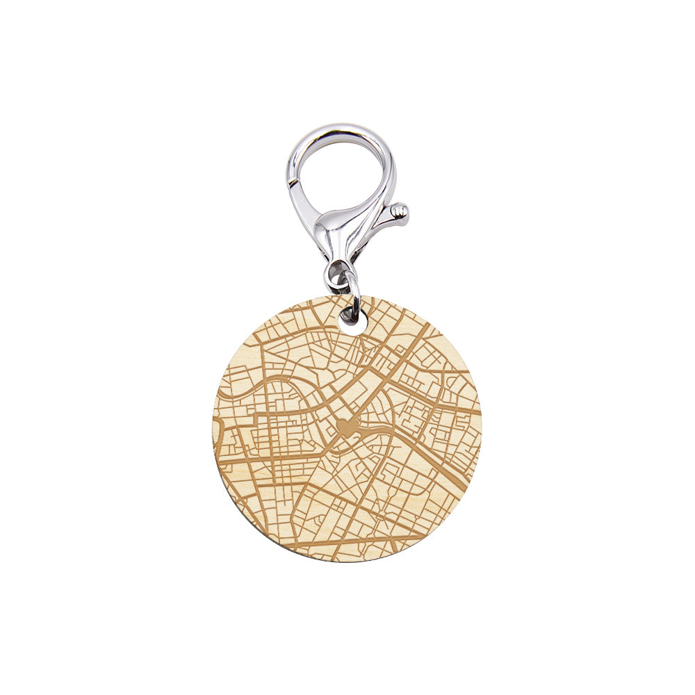 Personalized Map Keychain Custom Engraved Keychain Gifts for Him or Her