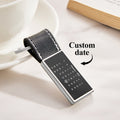 Personalized Calendar Leather Keychain Custom Date Unique Keyring Anniversary Gift