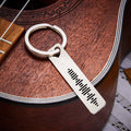 Personalized Music Scannable Code Keyring Custom Music Keychain