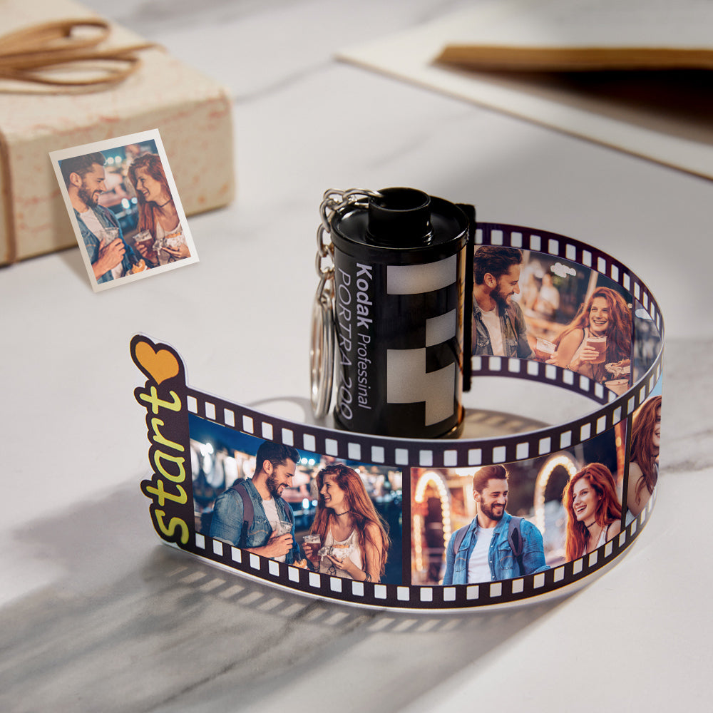 Custom Photo Film Roll Keychain Personalized Vintage Roll Keychain Anniversary Gift