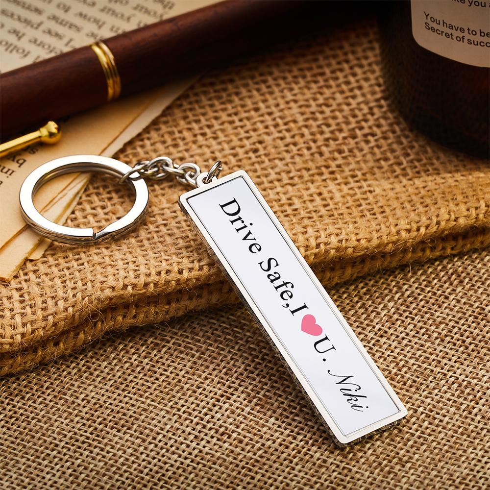 Custom Engraved Keychain Drive Safe Creative Gifts