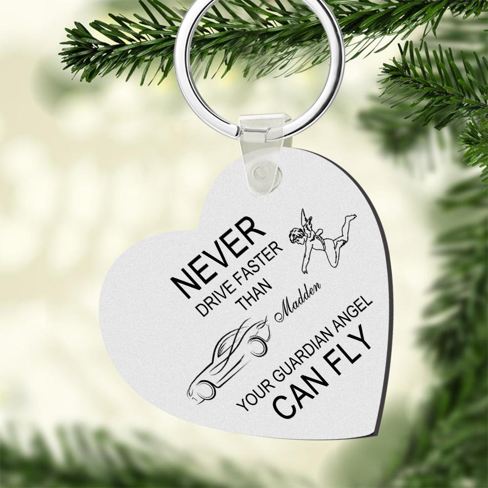 Custom Engraved Keychain Drive Safe Heart-shaped Metal Gifts