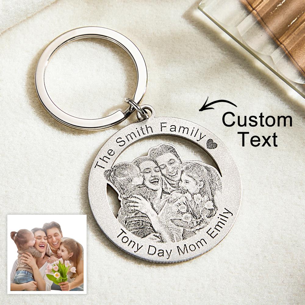 Custom Photo Keychain Creative Family Theme Gifts