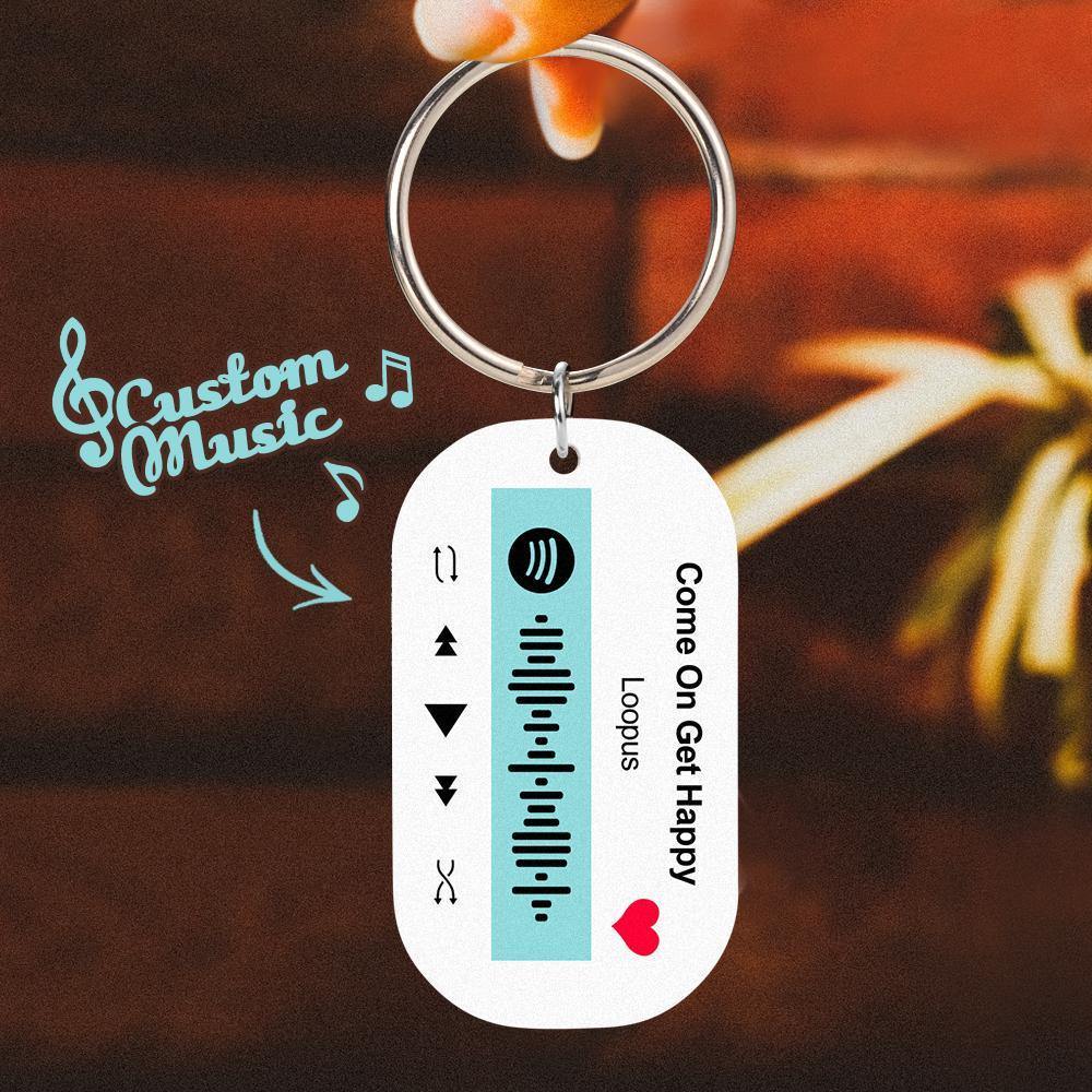 Scannable Spotify Code Keychain Spotify Favorite Song Keychain Song or Playlist