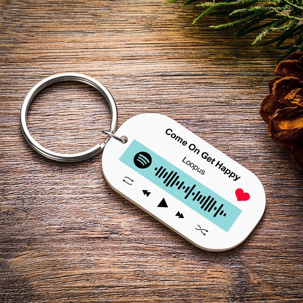 Scannable Spotify Code Keychain Spotify Favorite Song Keychain Song or Playlist