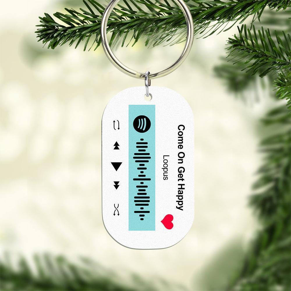 Scannable Spotify Code Keychain Spotify Favorite Song Keychain Song or Playlist