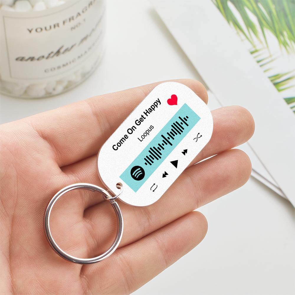 Scannable Spotify Code Keychain Spotify Favorite Song Keychain Song or Playlist