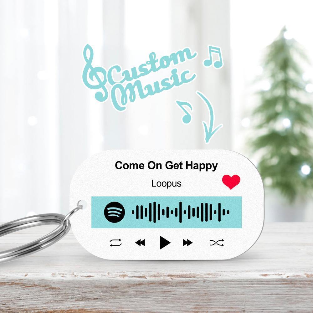 Scannable Spotify Code Keychain Spotify Favorite Song Keychain Song or Playlist