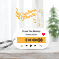 Scannable Music Code Keychain Music Favorite Song Engraved Keychain Gifts for Him