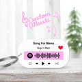 Scannable Spotify Code Keychain Spotify Favorite Song Engraved Keychain Gifts for Her Pink