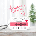 Scannable Music Code Keychain Music Favorite Song Engraved Keychain Unique Gifts for Couple