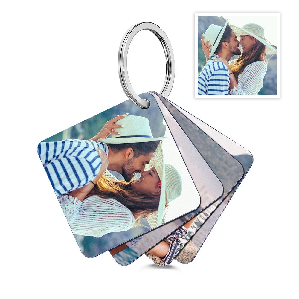 Custom Photo Felt Flip Book Keychain Personalized Double-sided Acrylic Keychain Gifts For Her
