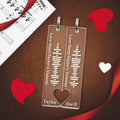 Scannable Music Code Keychain Engraved Custom Song Keychains Gifts for Valentine's Day