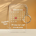 Custom Calendar Keychain Acrylic Keychain Special Date Keychain Gifts For Memorable Members