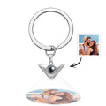 Personalized Photo Projection Keychain-Triangle The best Dreamy Gift for Yourself and Family and Friends