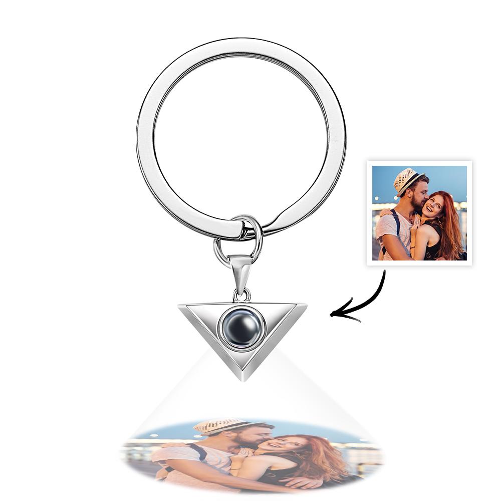 Personalized Photo Projection Keychain-Triangle The best Dreamy Gift for Yourself and Family and Friends