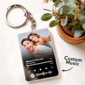 Scannable Spotify Code Keychain Custom Music Acrylic Photo Keychain Anniversary Day Gift For Couple