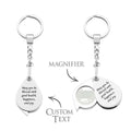 Magnifier Keychain Keyring Personalized Gift Anniversary Gift for Him Christmas Day Gift for Men