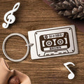 Spotify Custom Keychains Engraved Keychain Musicial Gift Rose Gold